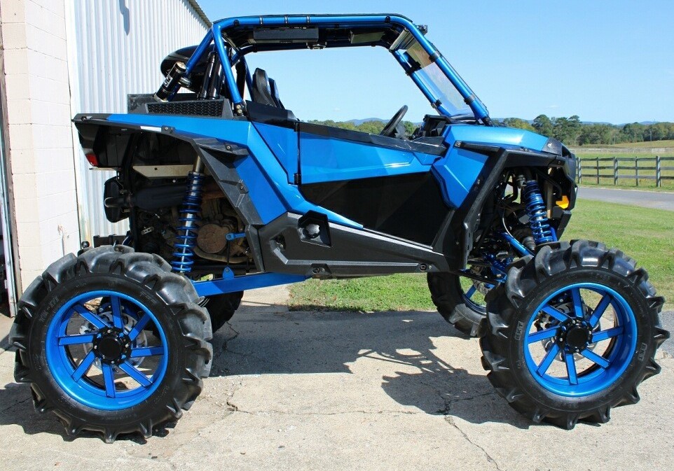 Blue powder coated buggy