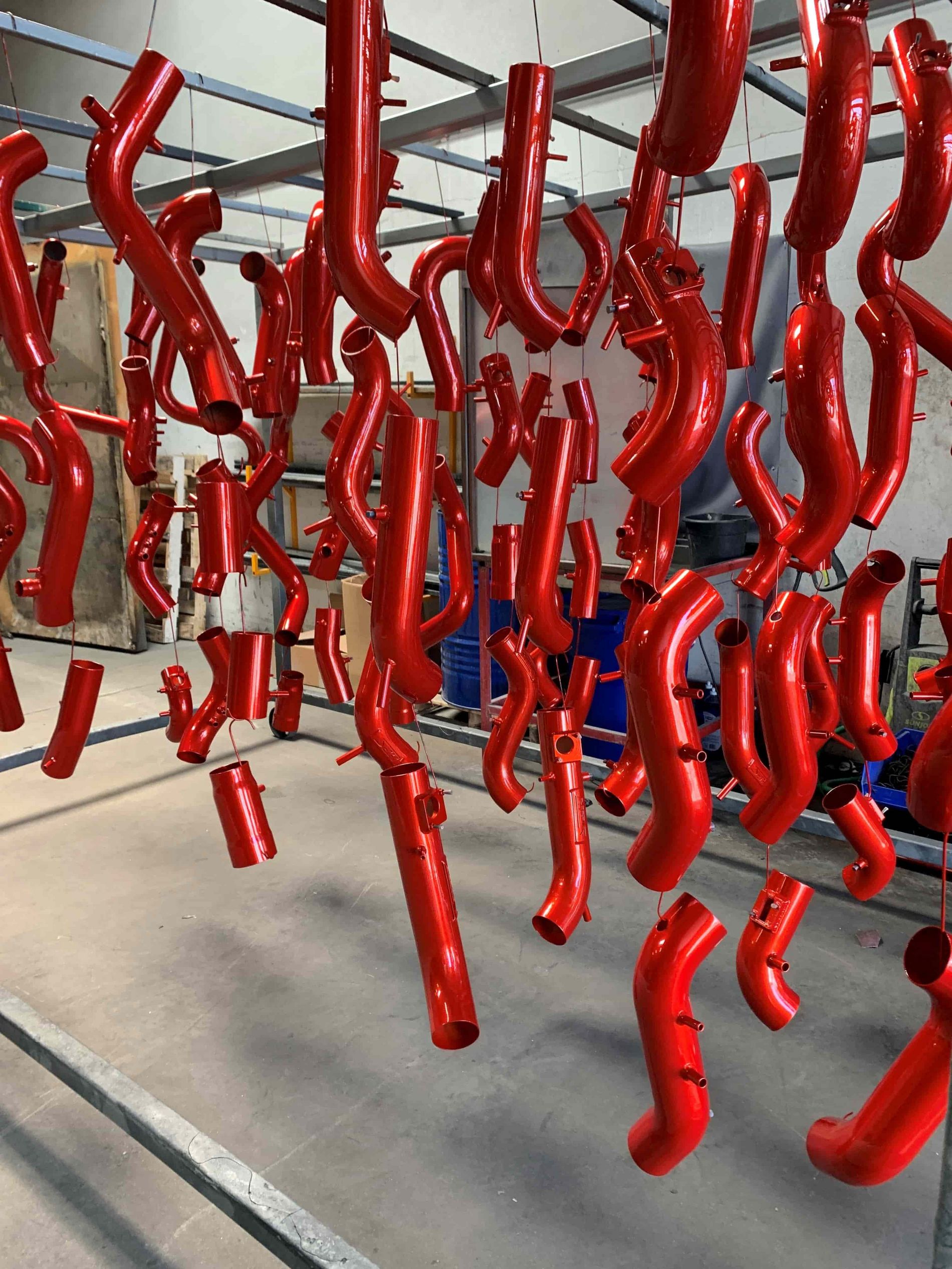 Powder coated automotive aftermarket car parts